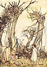 Arthur Rackham Canvas Paintings - Mother Goose Man in the Wilderness